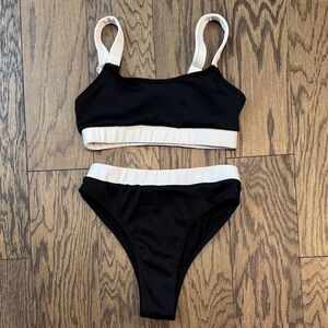 Black and White Bikini Set size small